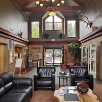 Accommodations: Lobby at Elkwater Lake Lodge & Resort